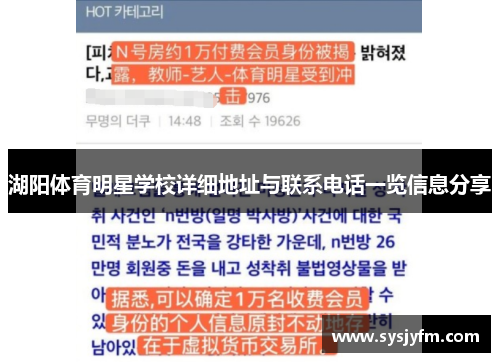 湖阳体育明星学校详细地址与联系电话一览信息分享